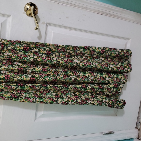 AFRM Green Garden Jamie Floral Puff Sleeve Open Back Midi Dress XS - Picture 9 of 12